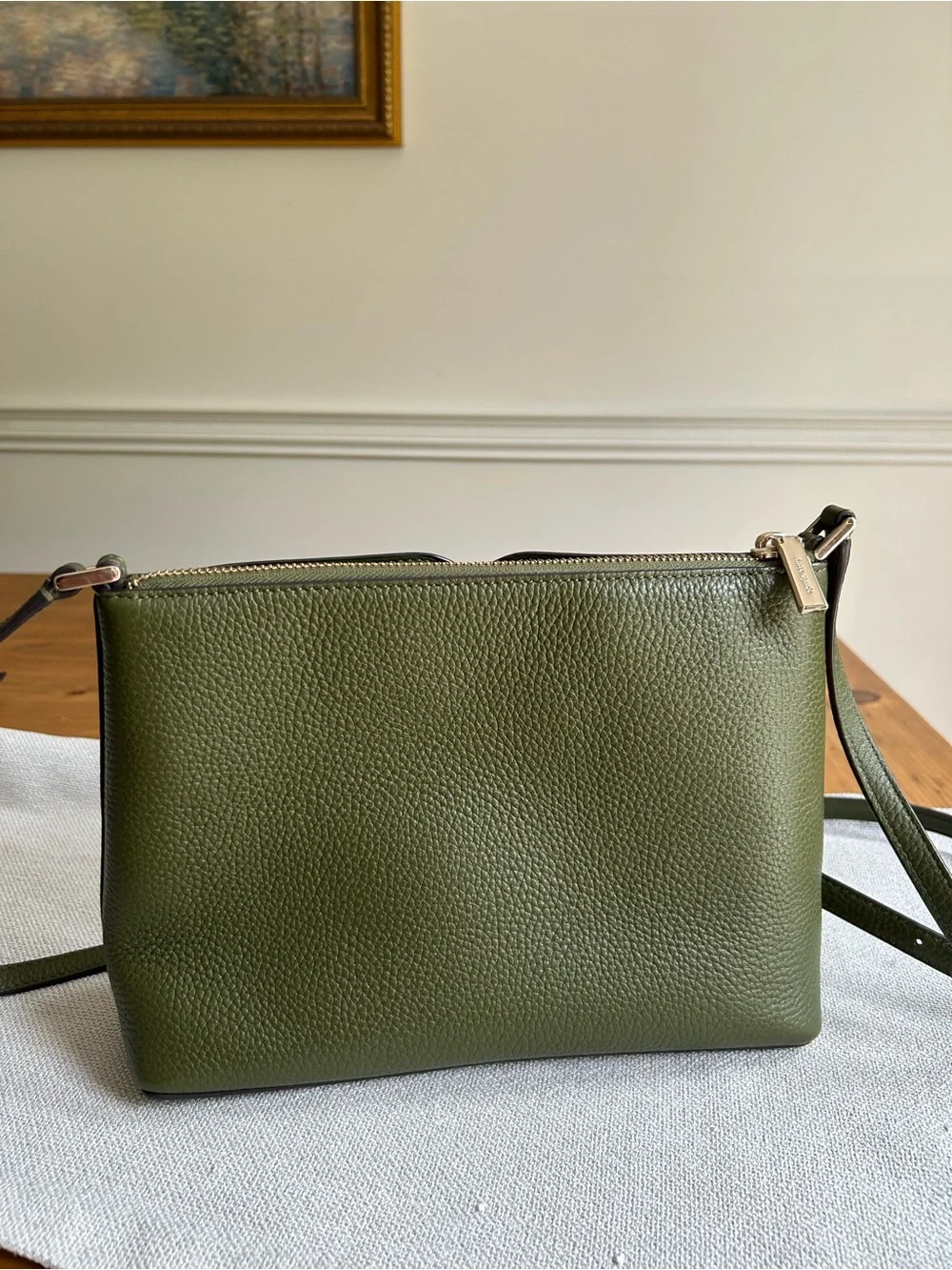 Kate Spade Green Pebbled Leather Crossbody